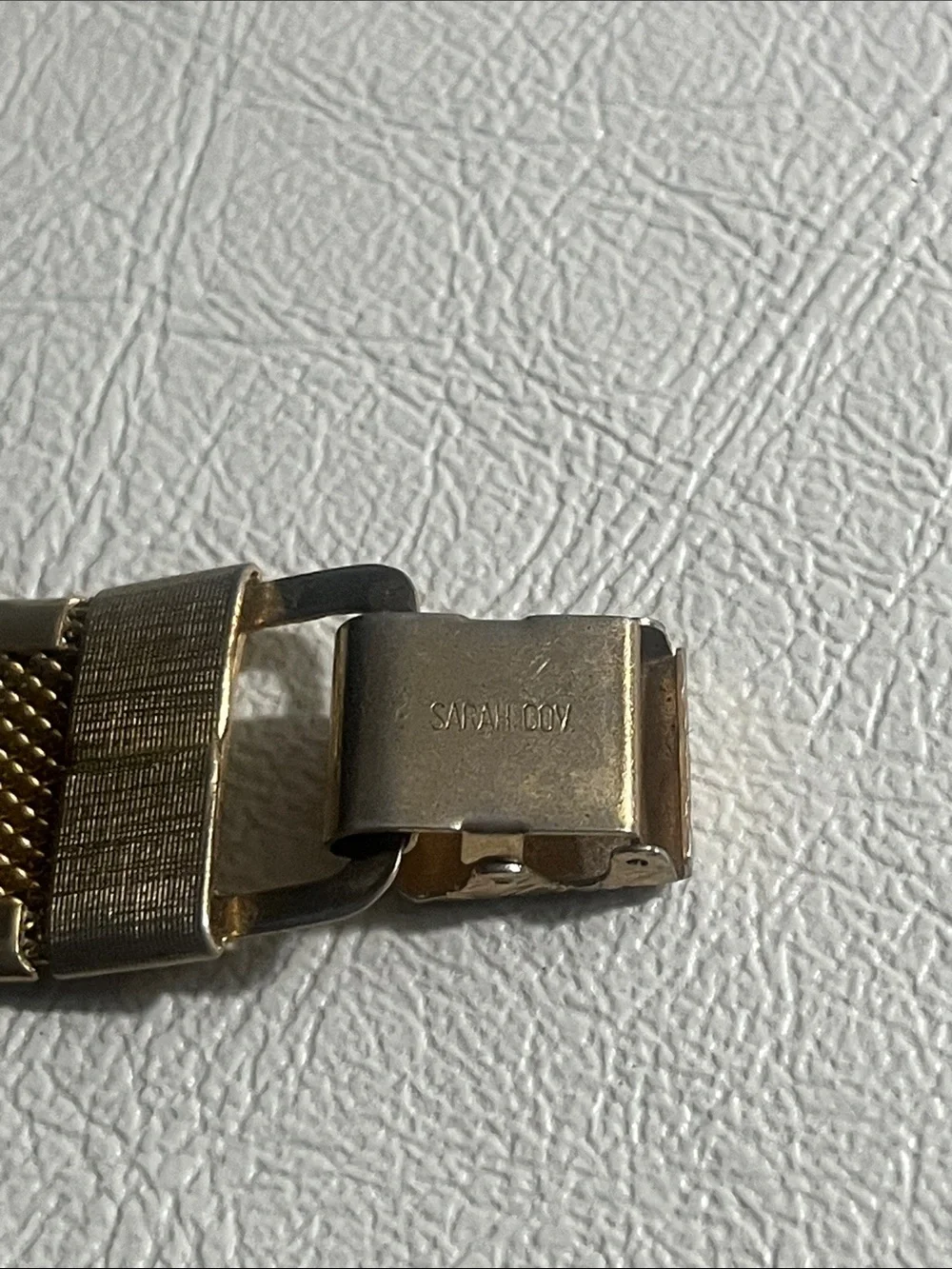 Sarah Coventry Gold-Tone Floral Mesh Bracelet with Clasp
